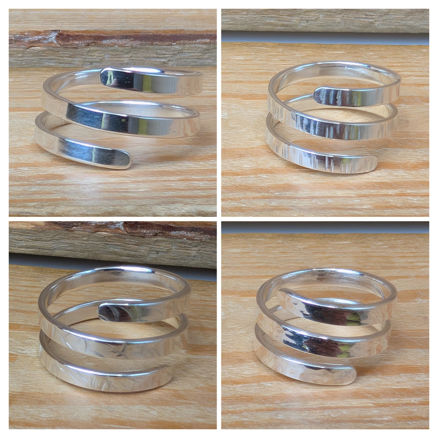 sterling silver double wrap rings