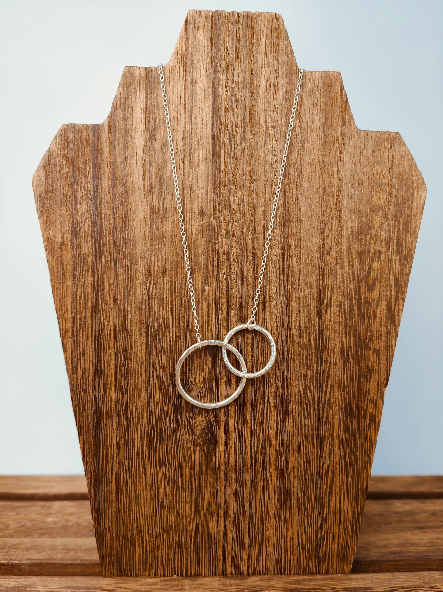 sterling silver double link necklace