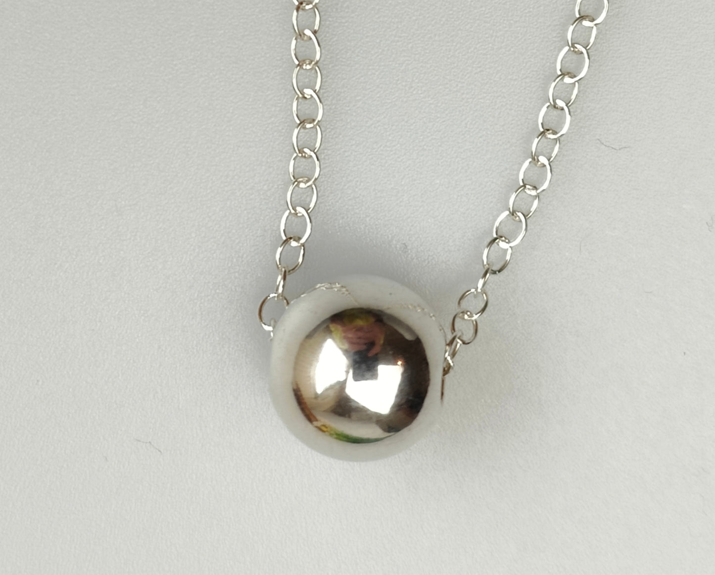 sterling silver bead necklace