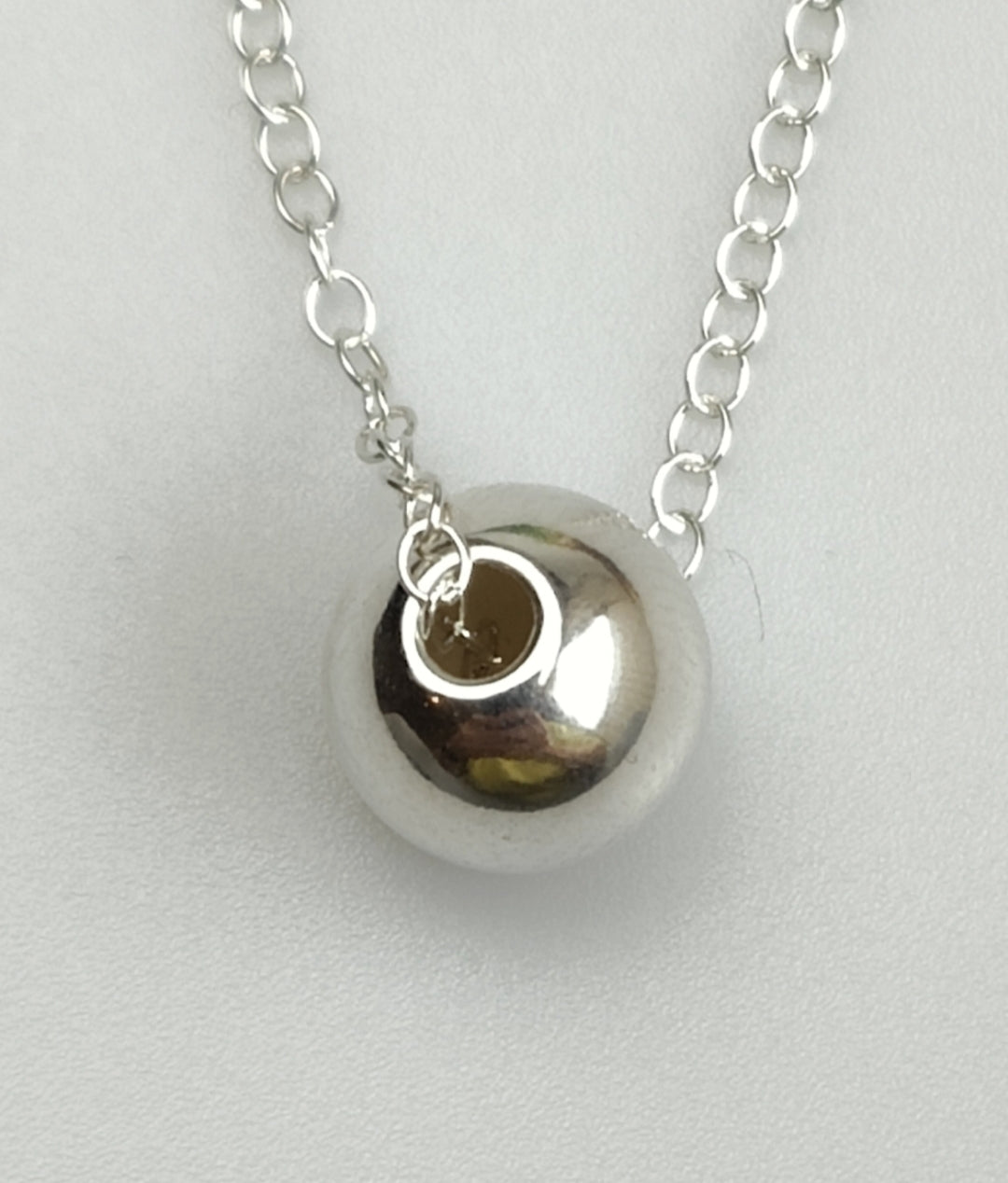 sterling silver bead necklace
