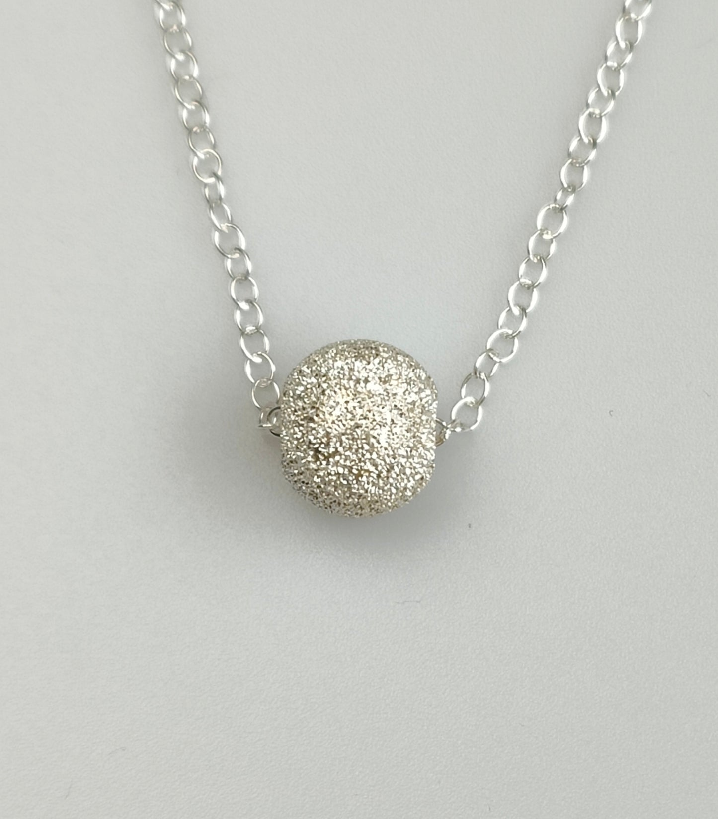 sterling silver bead necklace