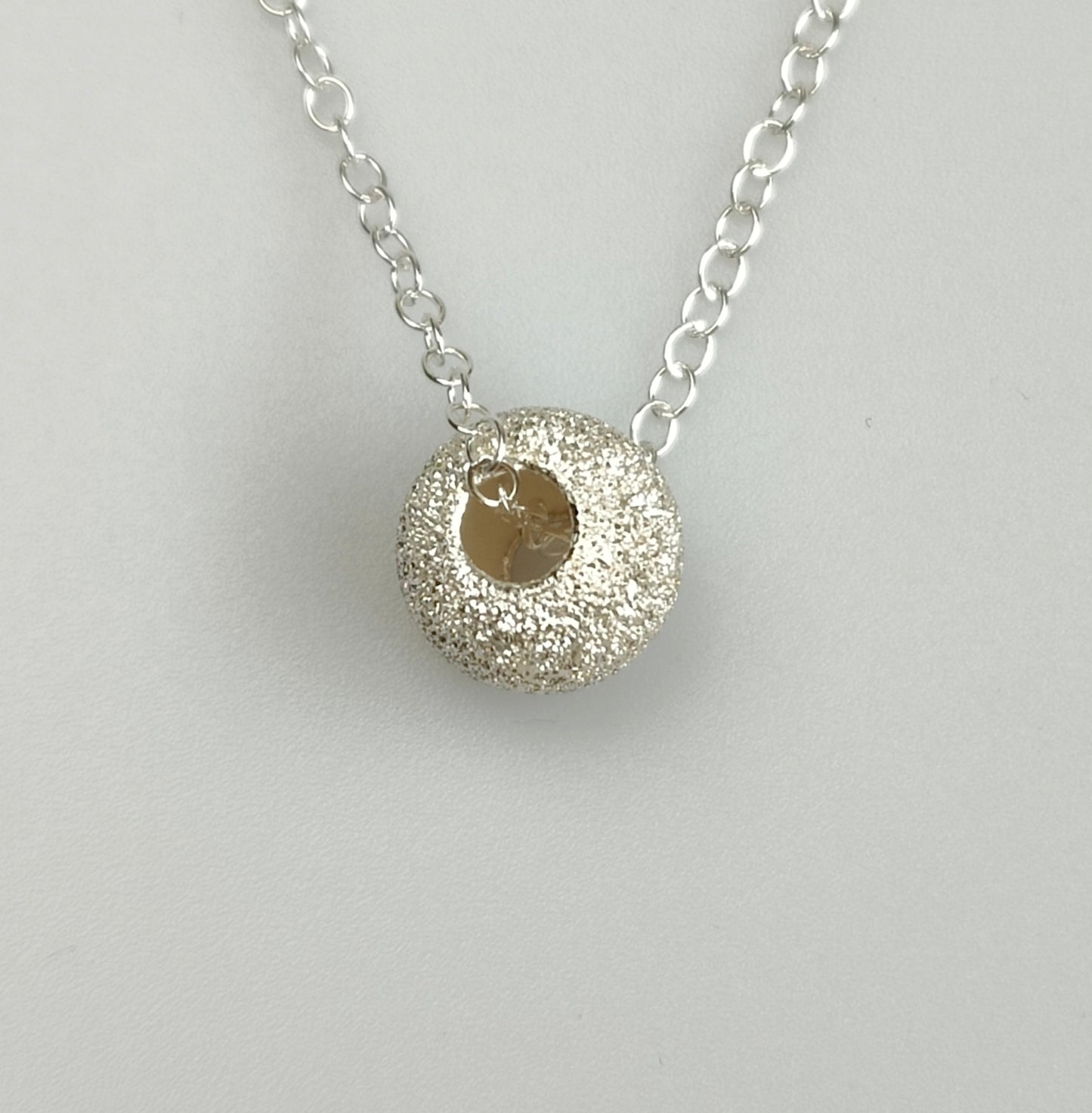 sterling silver bead necklace