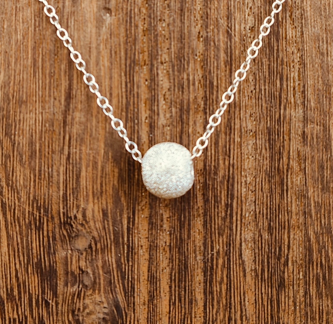 sterling silver bead necklace