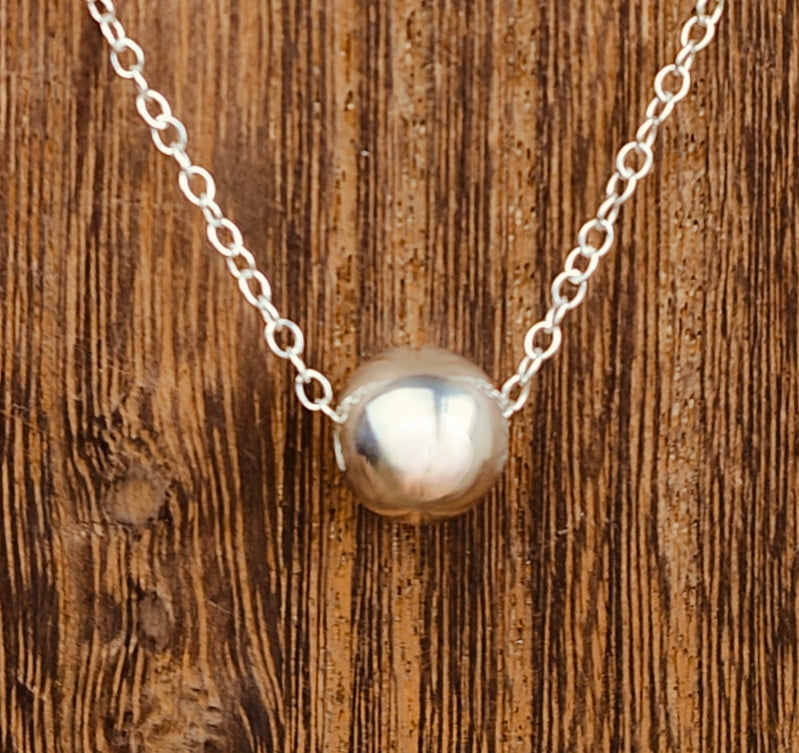 sterling silver bead necklace