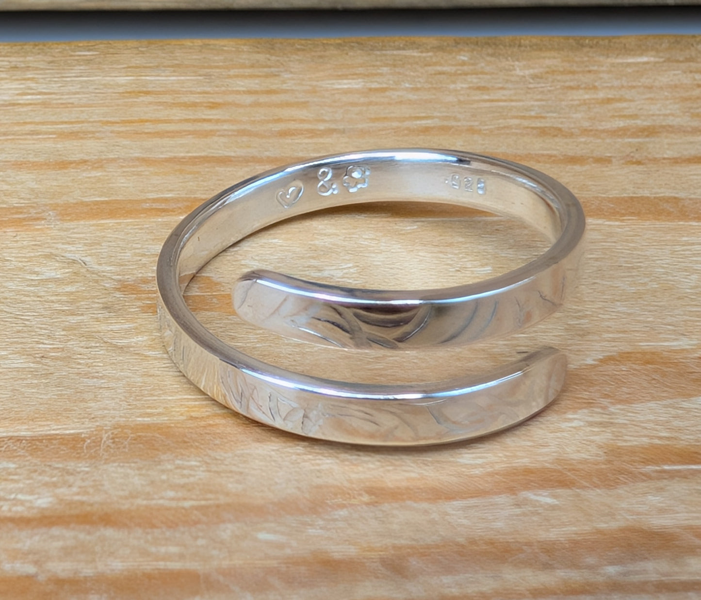 sterling silver adjustable mini wrap ring