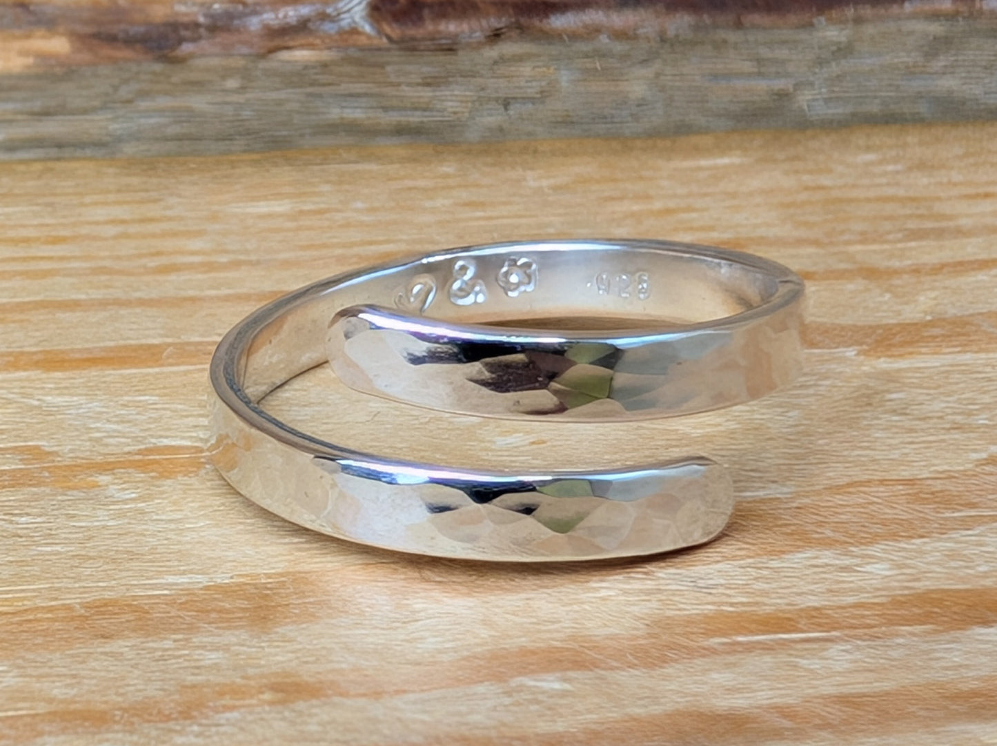 sterling silver adjustable mini wrap ring