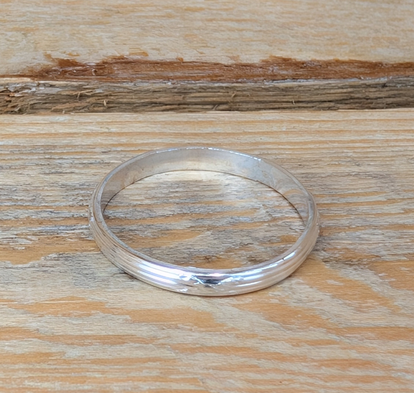 sterling silver cross patterned stacking ring