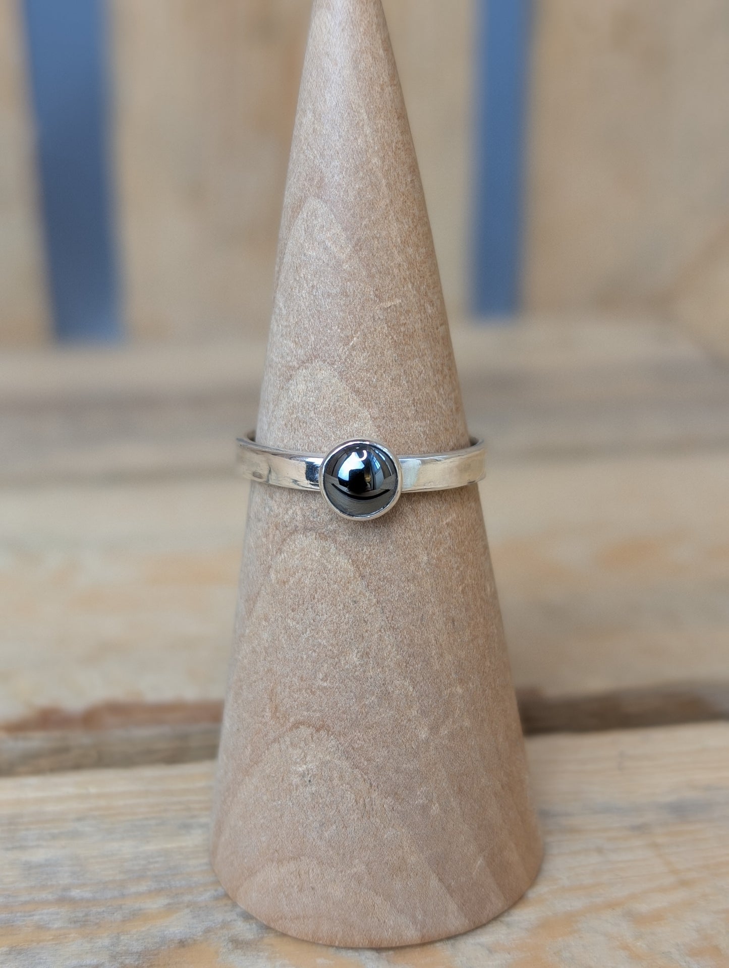 sterling silver hematite ring