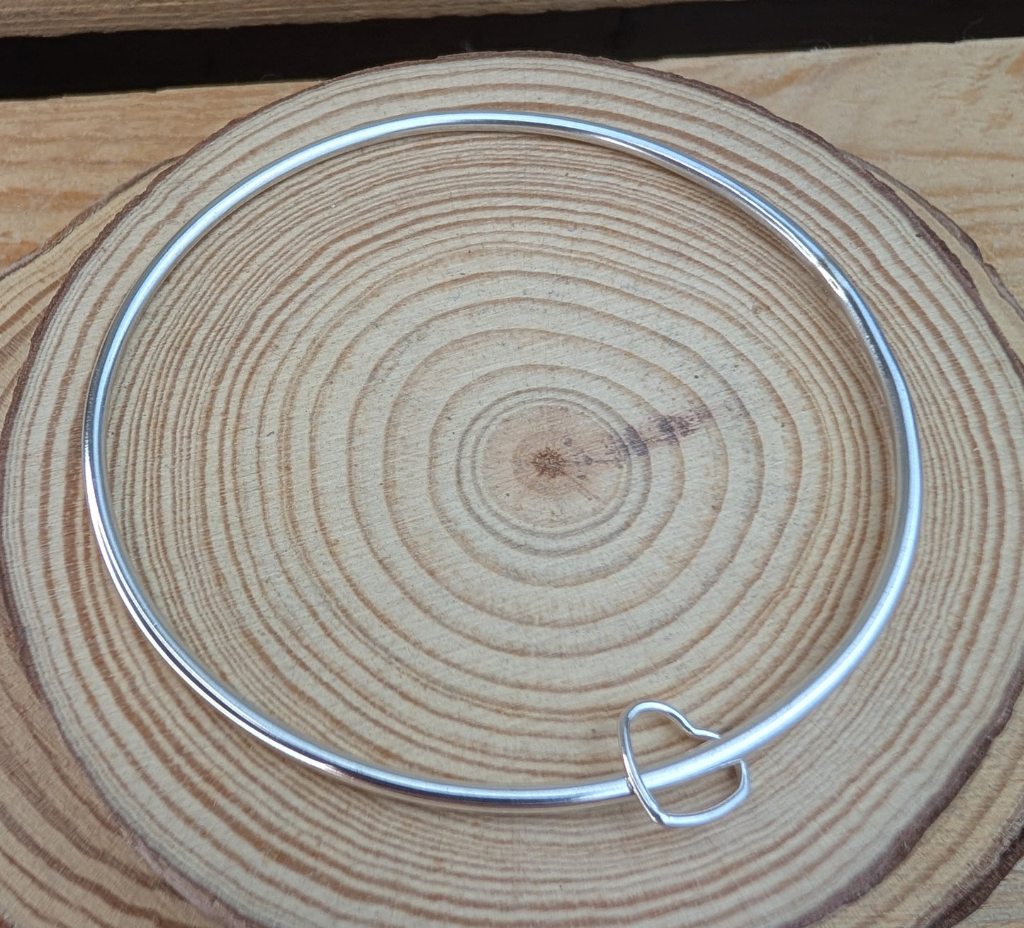 sterling silver open charm bangle