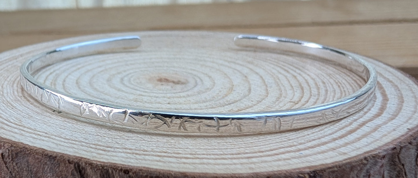 sterling silver adjustable mini cuff