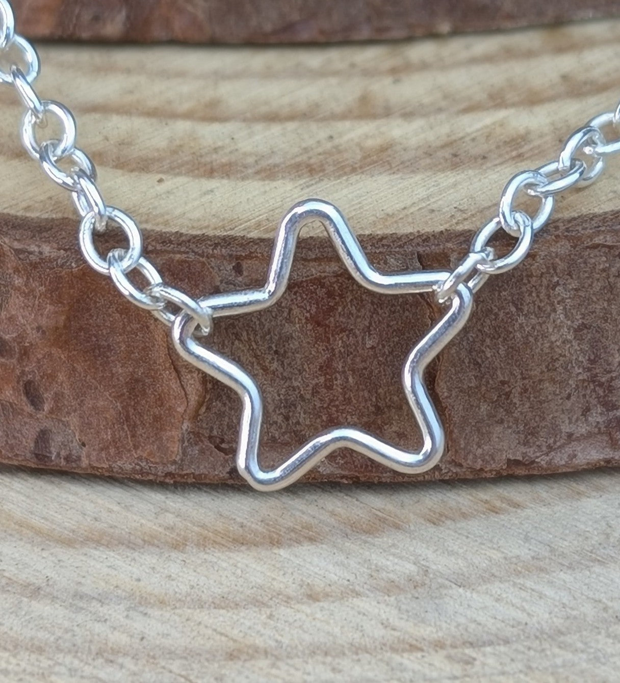 sterling silver fixed star necklace