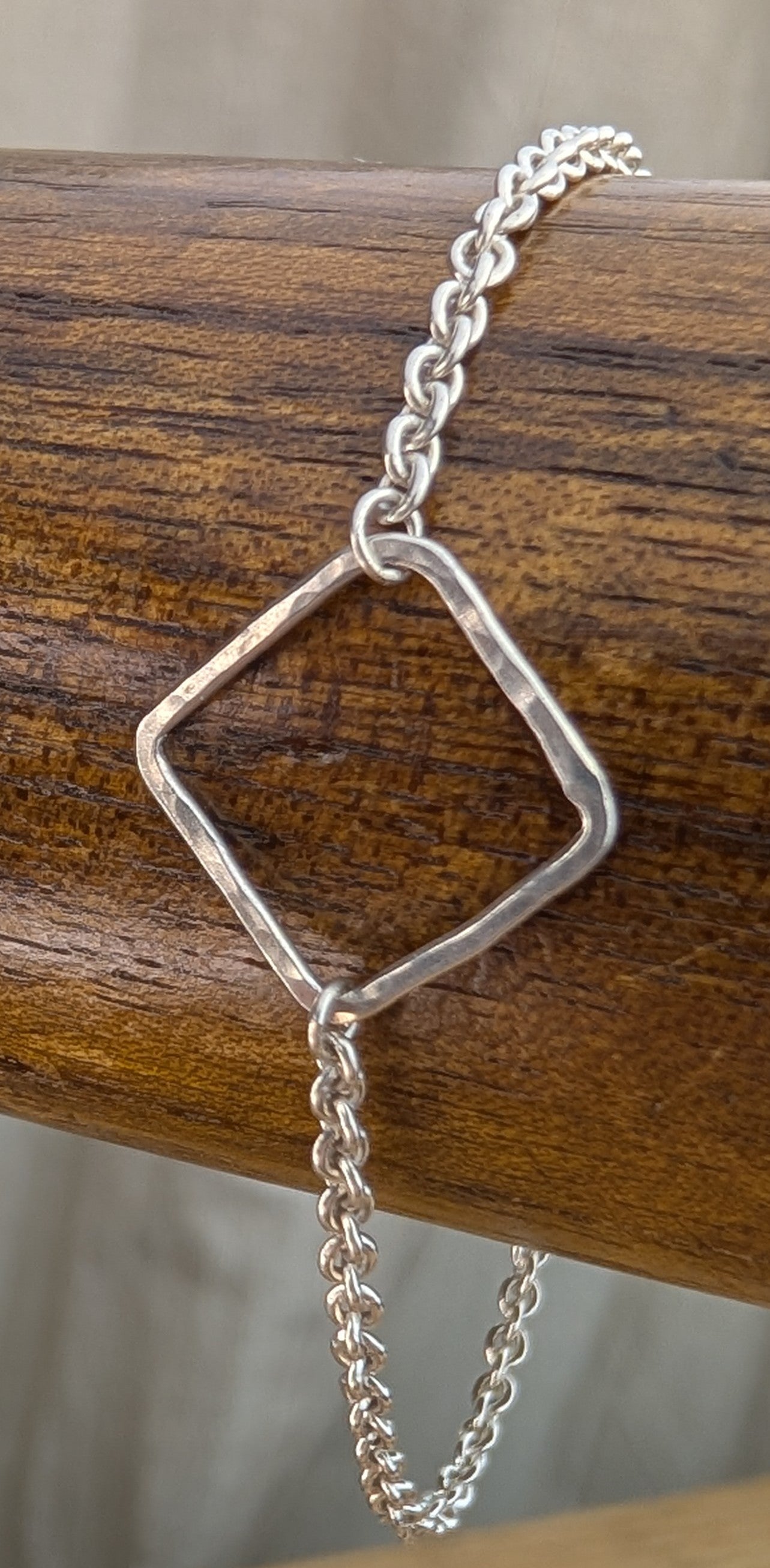 sterling silver diamond shape bracelet