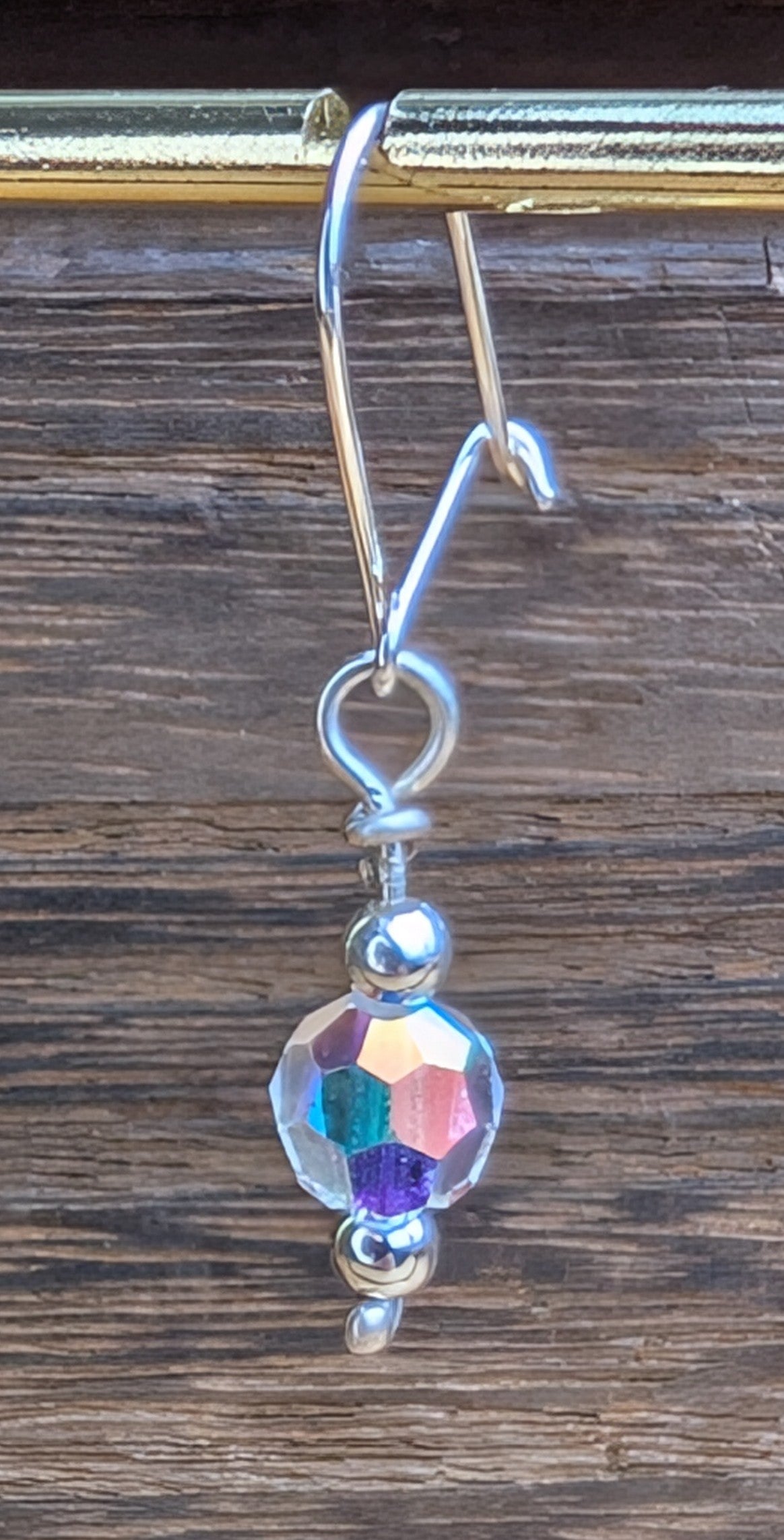 sterling silver Precioso crystal bead dangle earrings