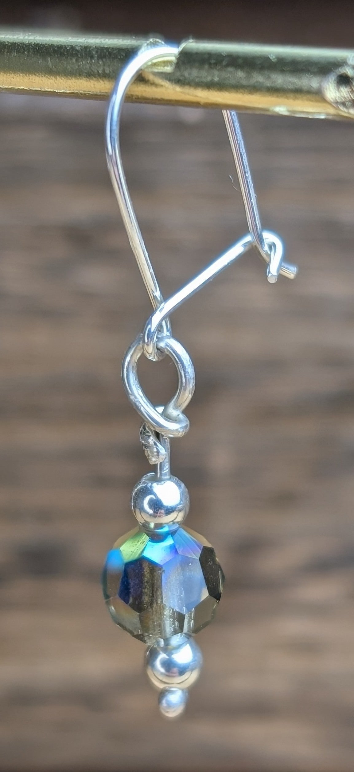 sterling silver Precioso crystal bead dangle earrings