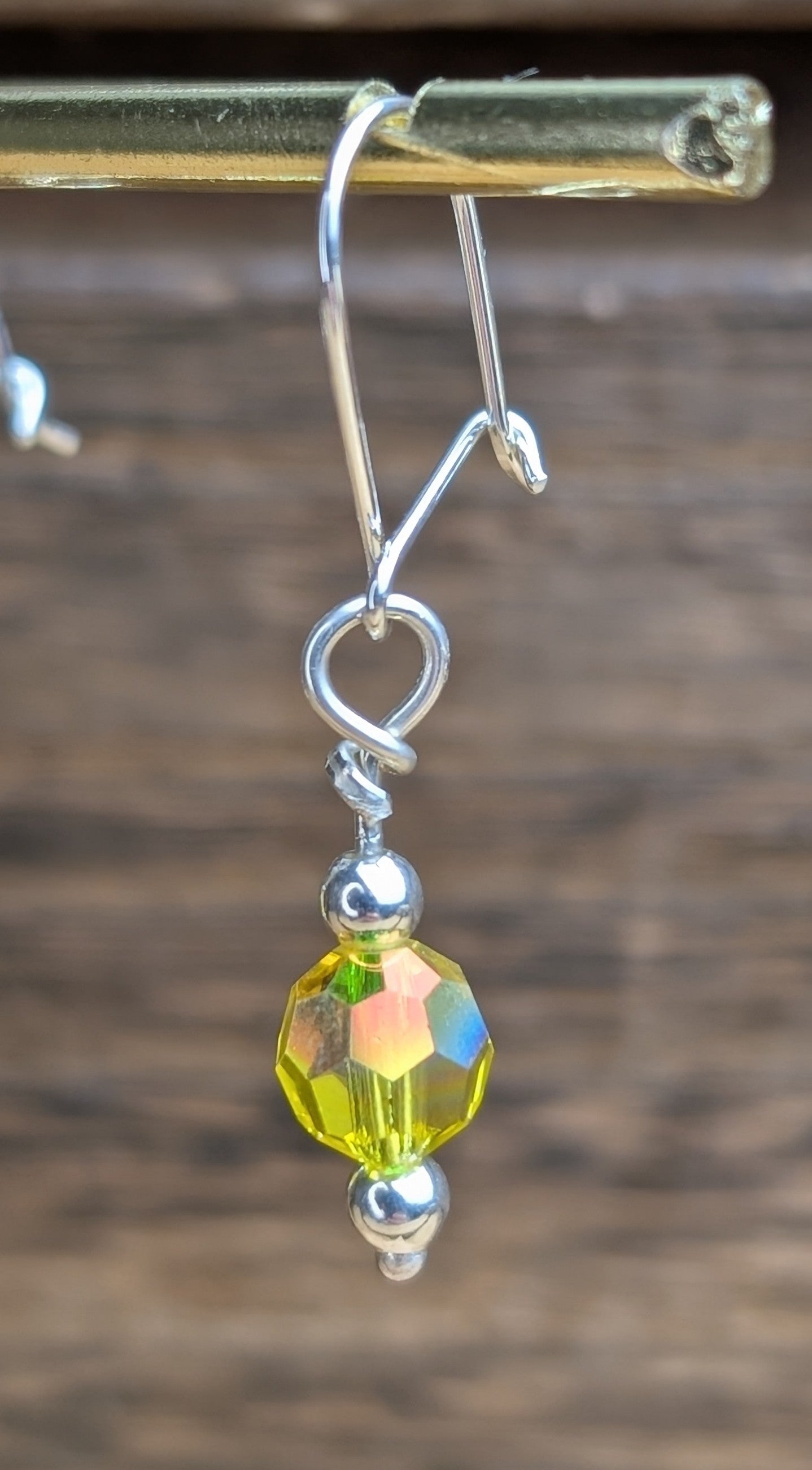 sterling silver Precioso crystal bead dangle earrings