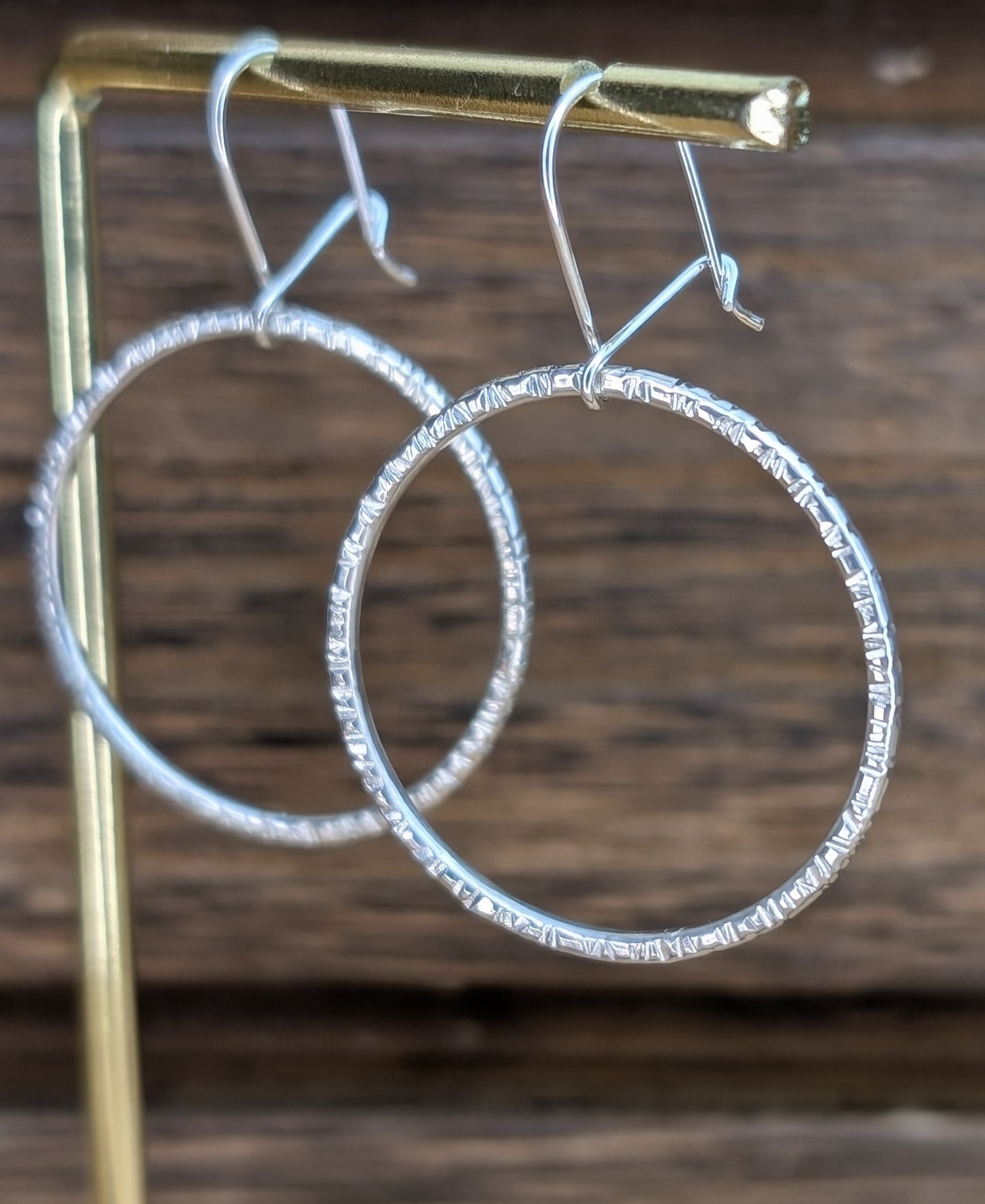 sterling silver large circle dangle earrings