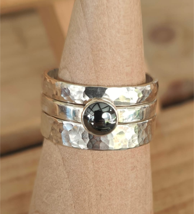 sterling silver hematite ring