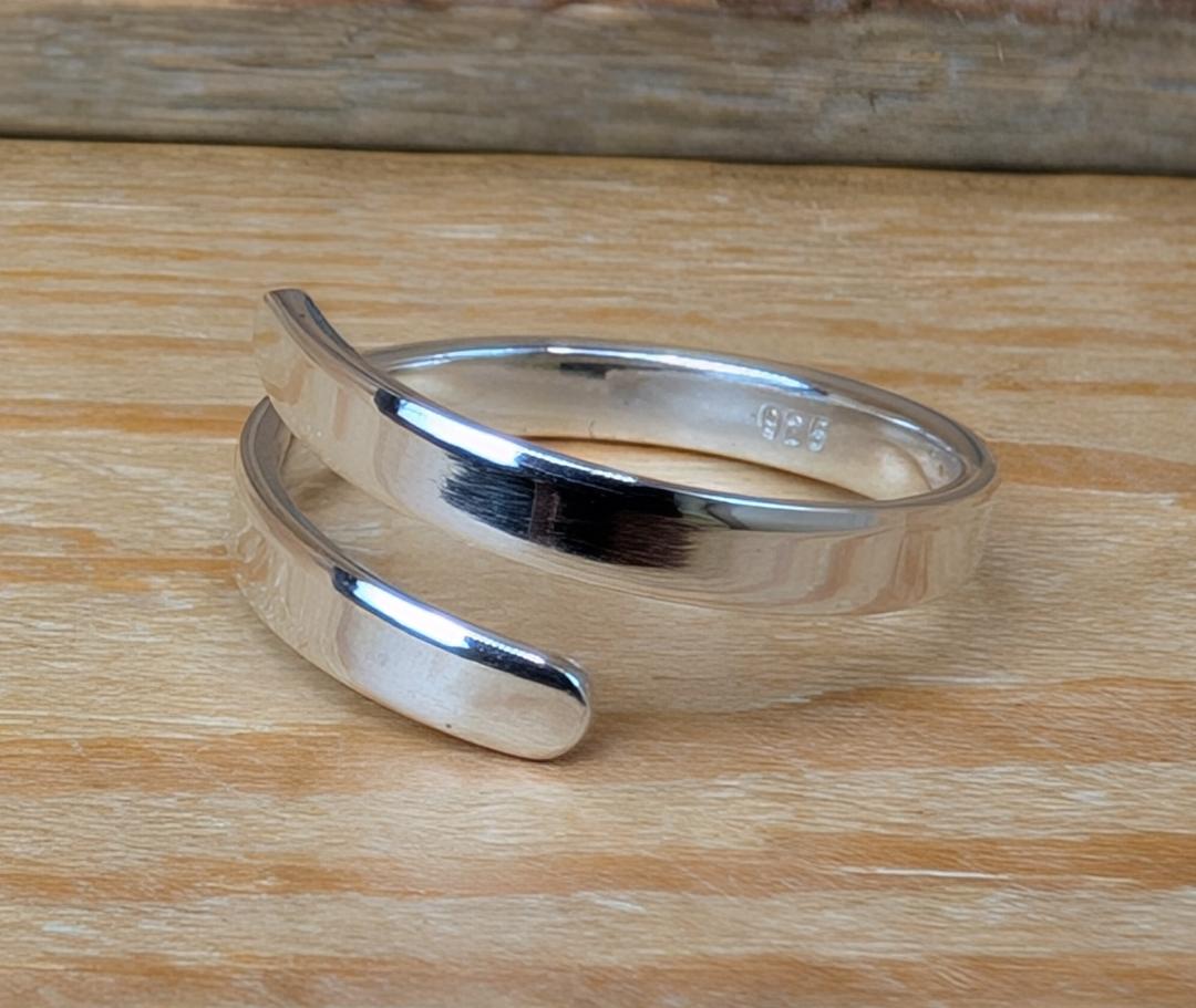 sterling silver adjustable mini wrap ring