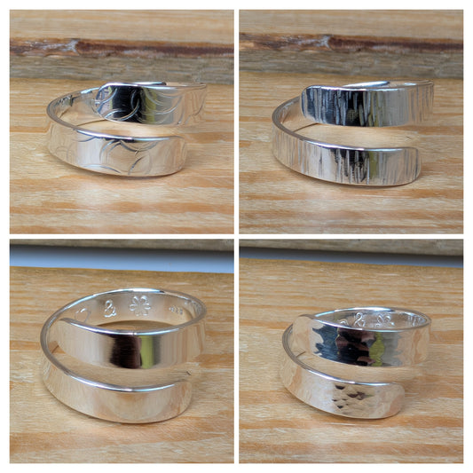 sterling silver adjustable wrap ring