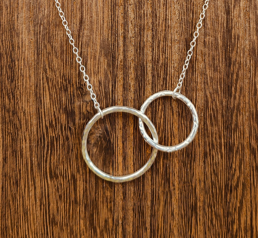 sterling silver double link necklace