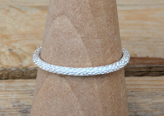 sterling silver sparkle stacking ring