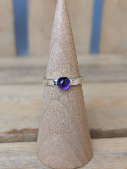 sterling silver amethyst ring