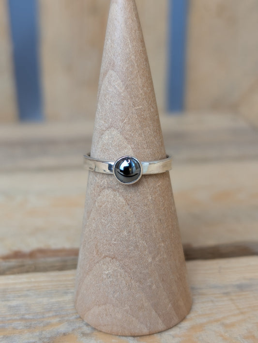 sterling silver hematite ring