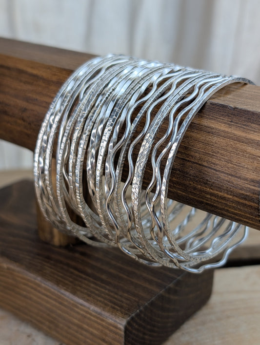sterling silver stacking bangles