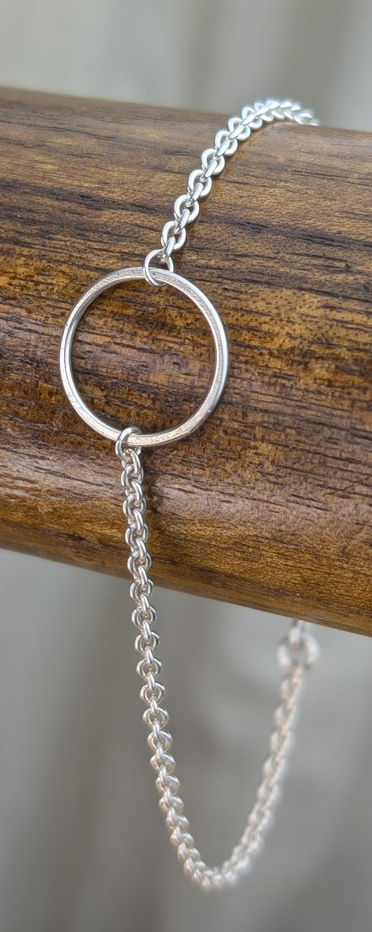 sterling silver circle bracelet