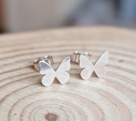 sterling silver butterfly stud earrings