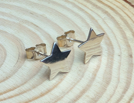 sterling silver 10mm star stud earrings