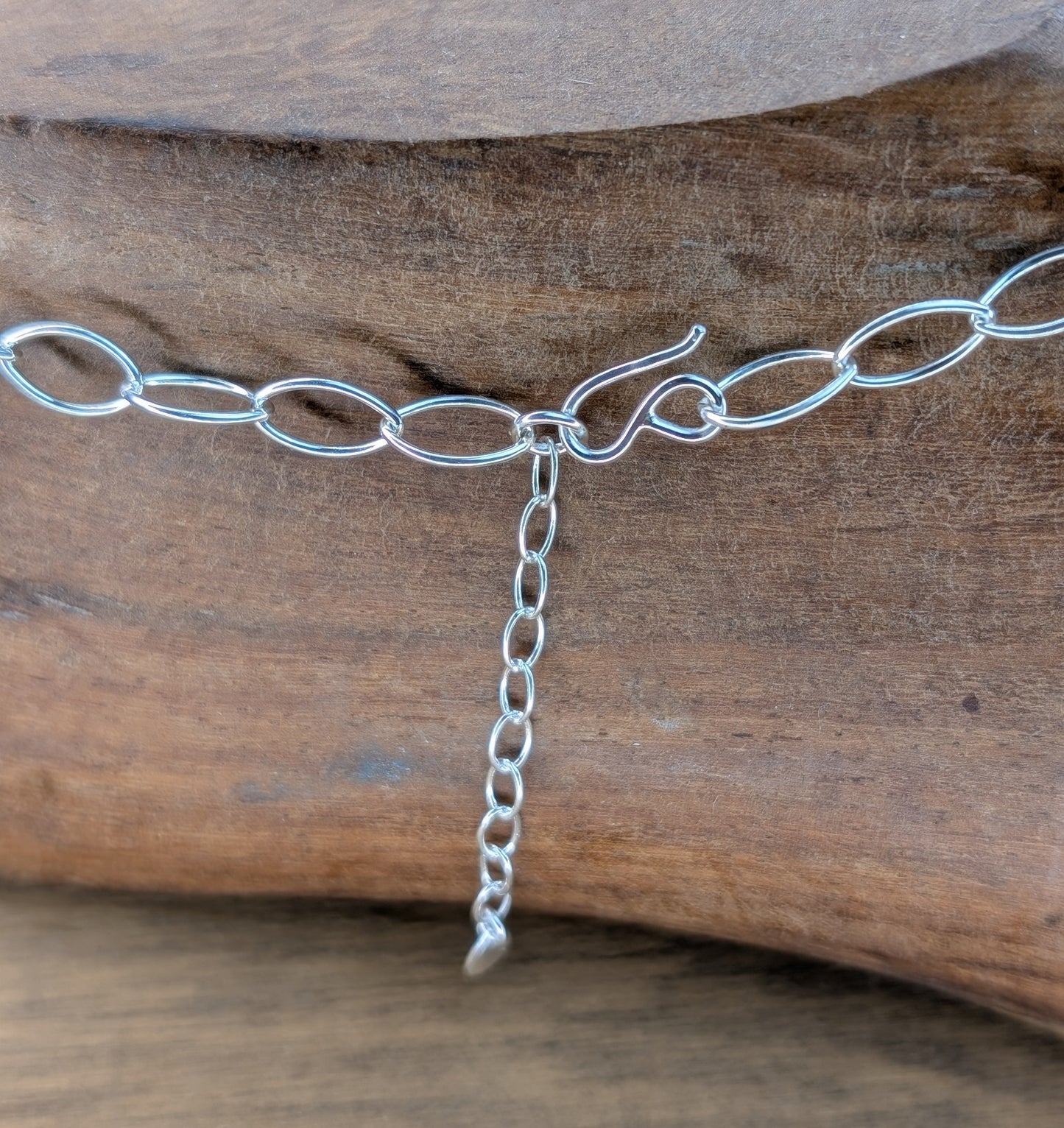 sterling silver flower charm ankle chain