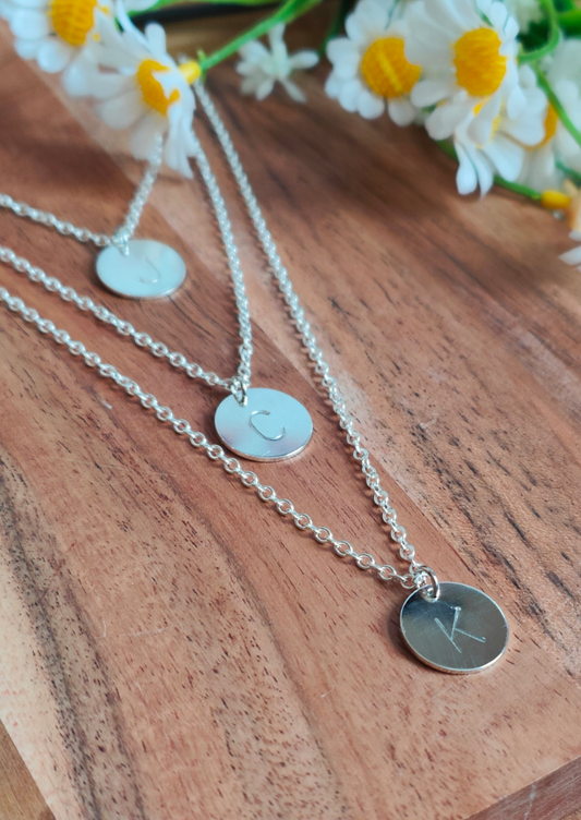 sterling silver initial necklace