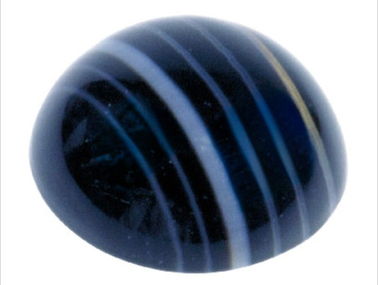 sterling silver black and white striped onyx ring