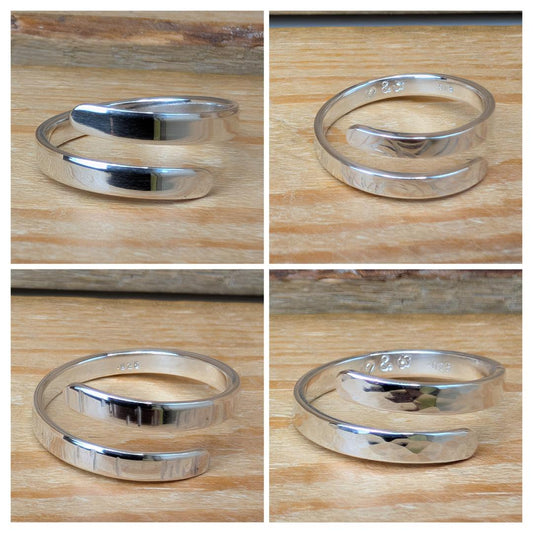 sterling silver adjustable mini wrap ring